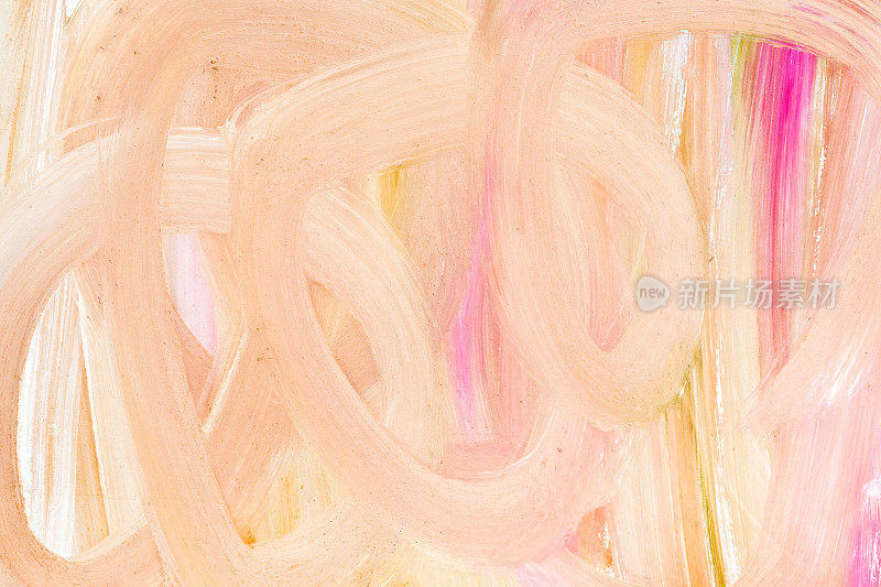 孩子的绘画——抽象的桃笔触