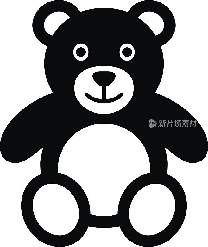 泰迪熊毛绒玩具平面图标的应用程序和网站
