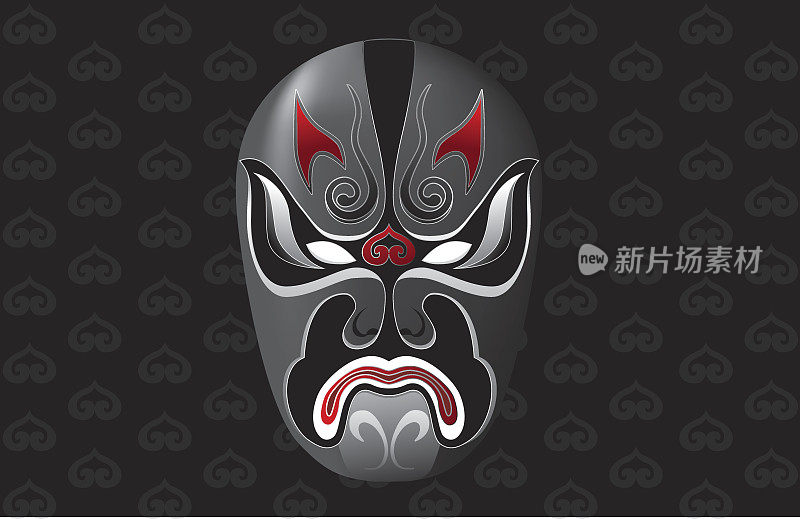 中国传统戏曲脸谱插图