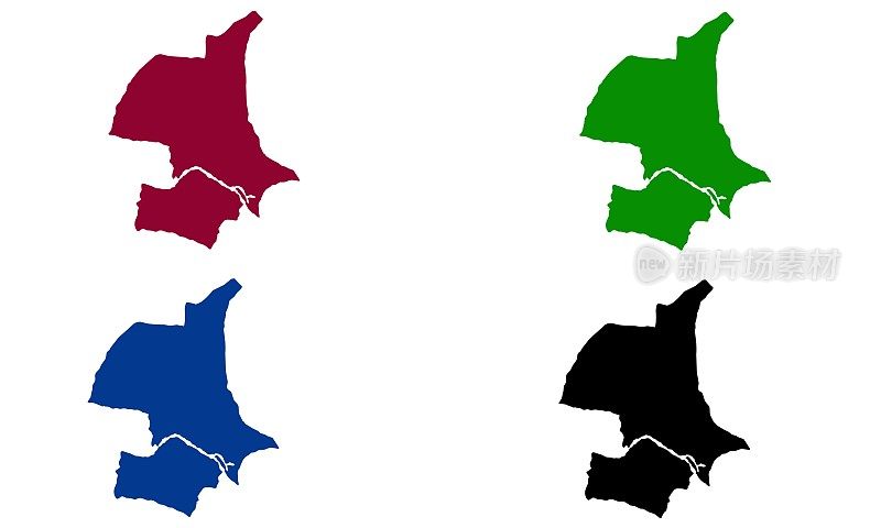 荷兰阿纳姆市设计剪影地图