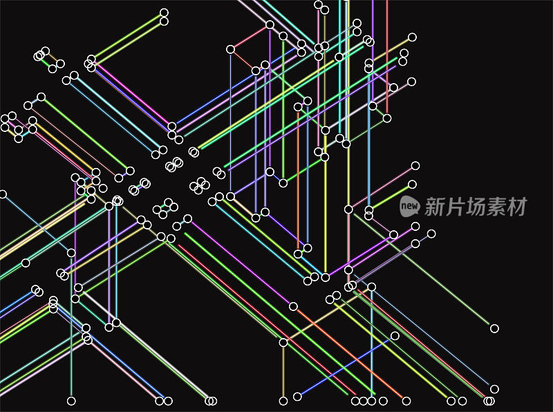 抽象色彩线条技术的极简几何图案背景