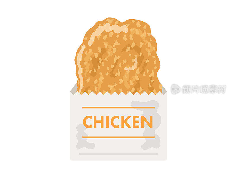 袋装无骨炸鸡的插图。