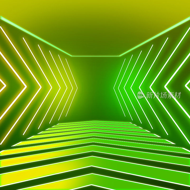 赛博朋克未来的城市场景色彩缤纷的科幻电子光栅光栅建筑。