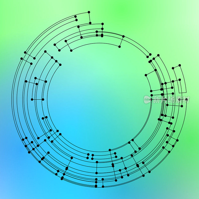 绿-蓝绿色连接，电子背景图案