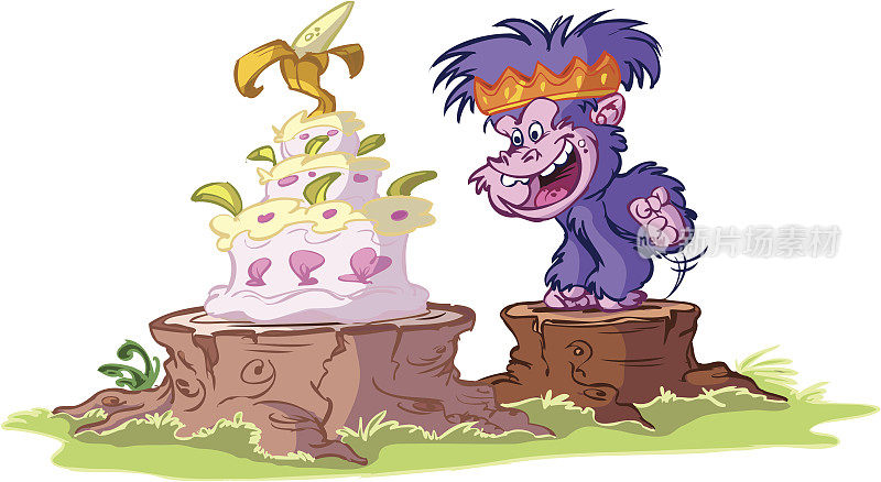 大猩猩宝宝和大蛋糕
