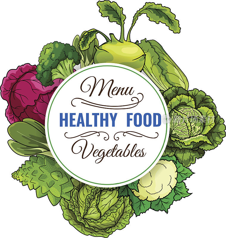 健康蔬菜菜白菜海报