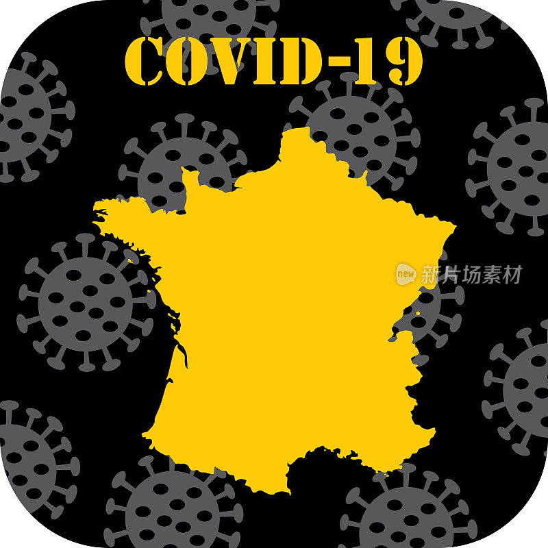 COVID-19法国图标