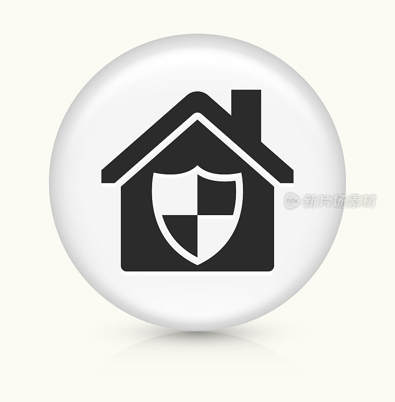 家庭保险保护盾房子图标