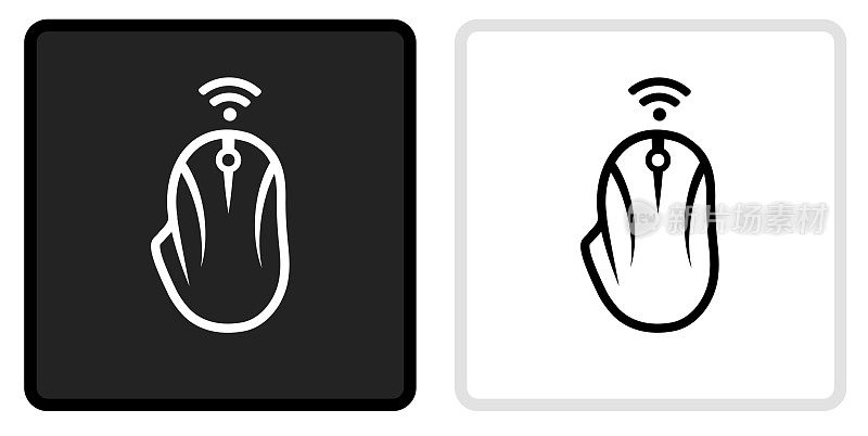 电脑鼠标图标上的黑色按钮与白色滚动