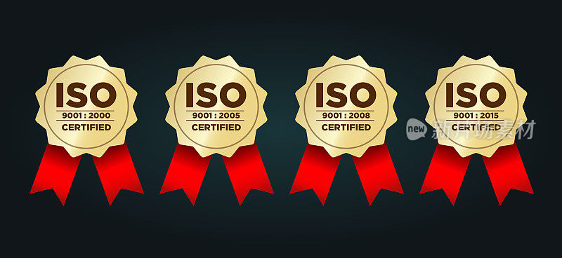 ISO认证，质量管理体系向量图标集