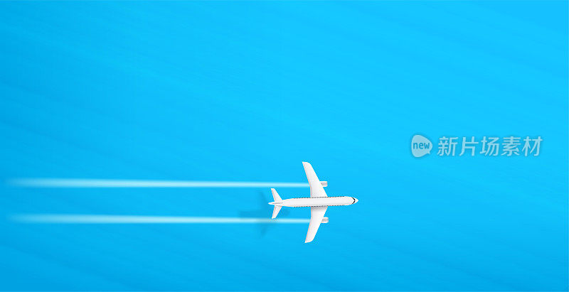喷气式飞机在蓝色海面上以最高速度飞行