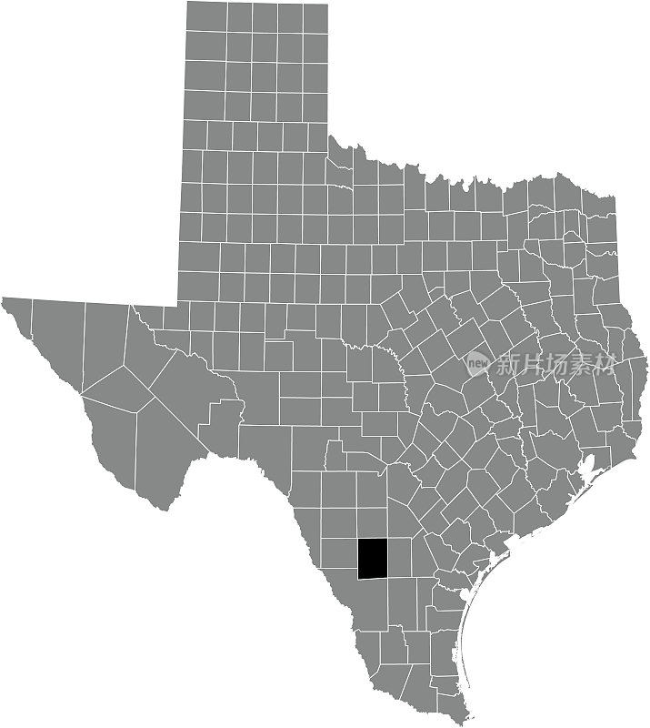 美国德克萨斯州拉萨尔县位置图