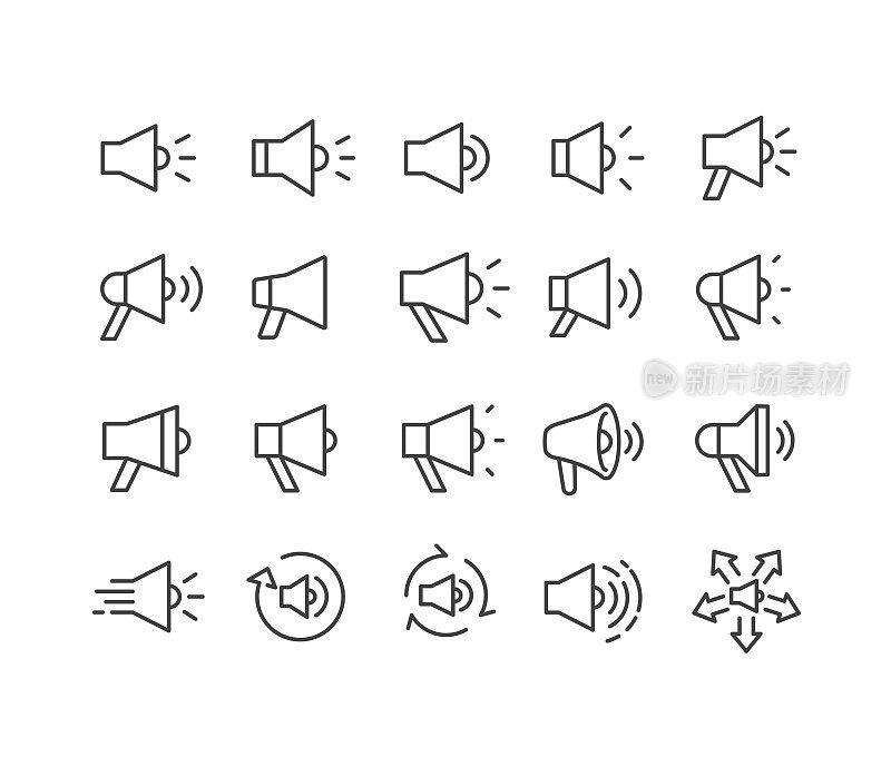 扩音器图标-经典线系列