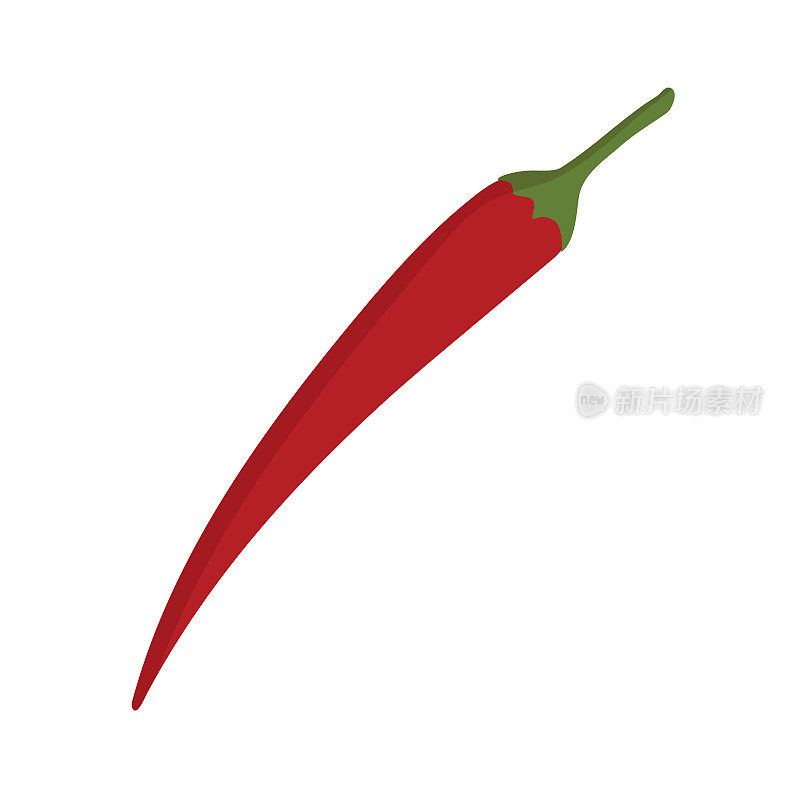 红辣椒，红辣椒。辛辣食物和调味的图标。