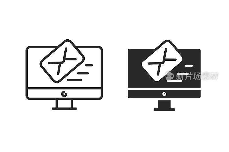 发送邮件图标。直线和实线图标。可用于网站，营销材料，设计，标志，应用程序，模板，ui，界面，布局等