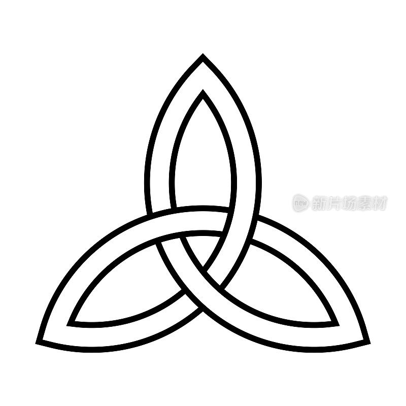 三角结，凯尔特三角结，象征和象征三位一体