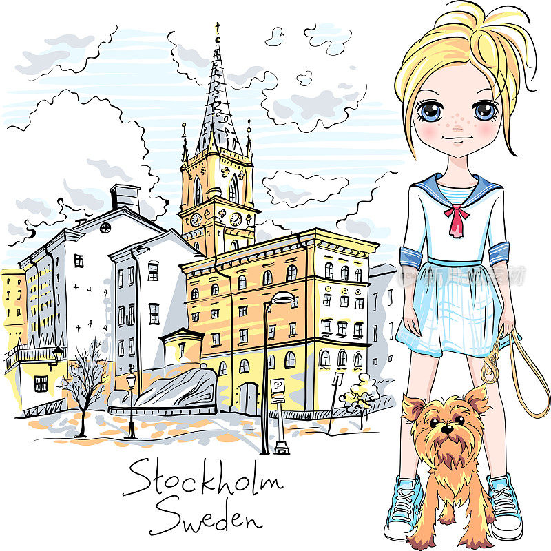 斯德哥尔摩的女孩和狗