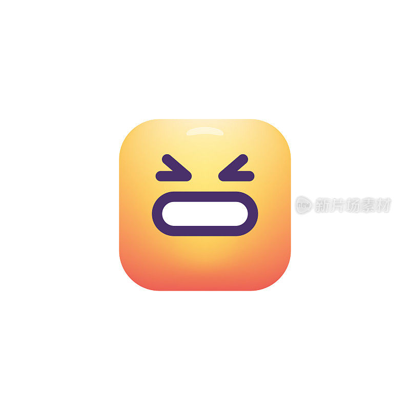 Emoticon设计立方体形状颜色渐变