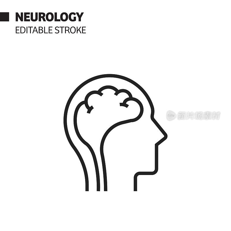 神经病学图标。医疗保健和医疗概念矢量插图