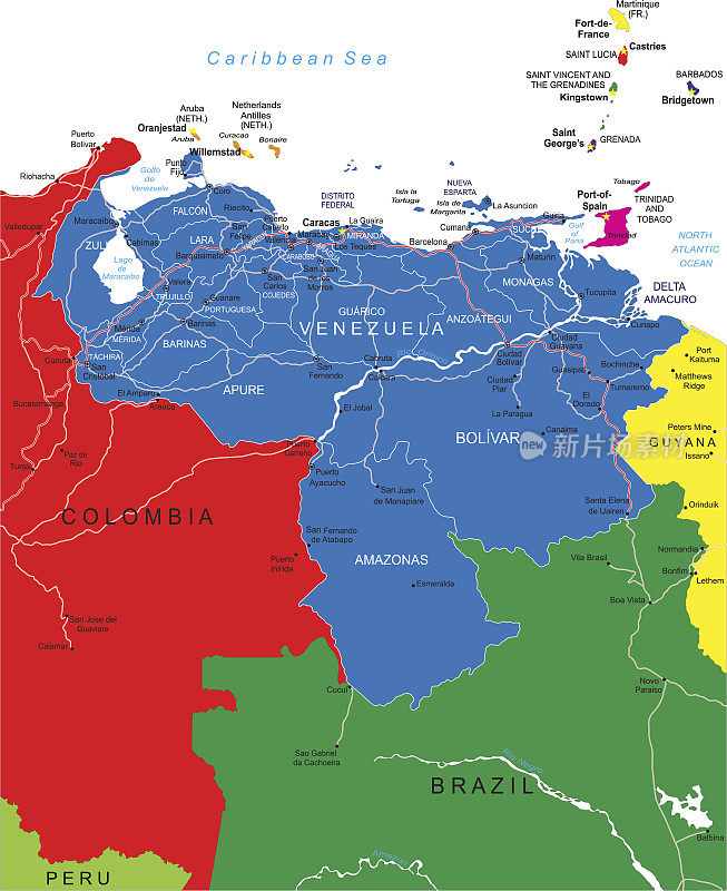 委内瑞拉的地图