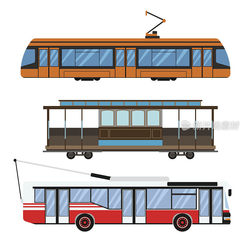 城市交通集矢量图。