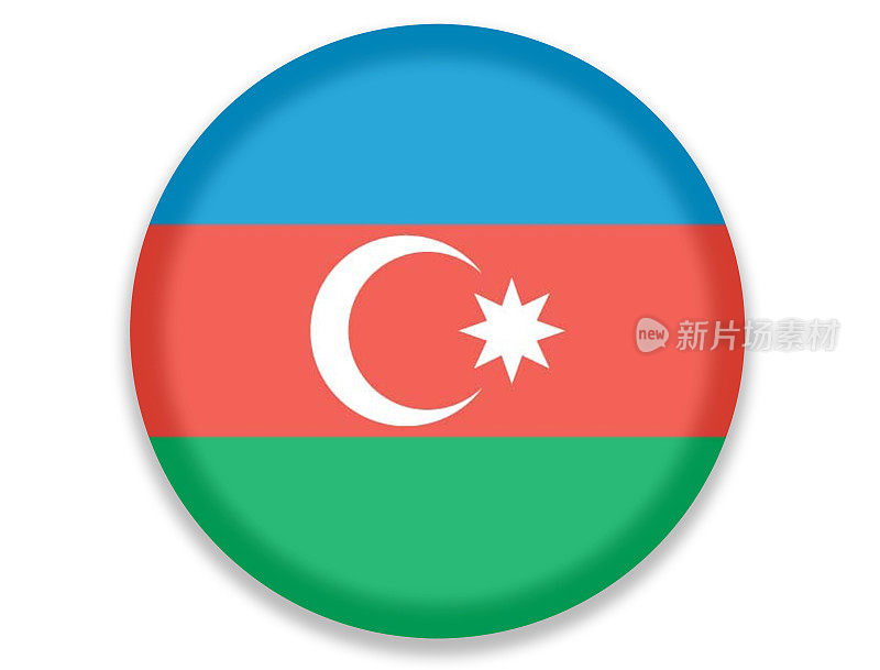 阿塞拜疆纽扣国旗