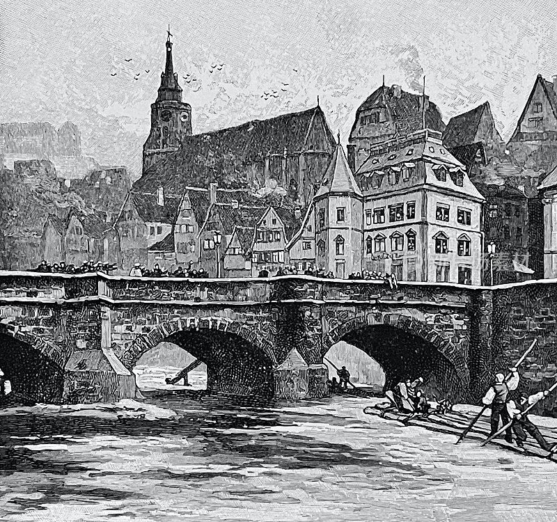 Tübingen，内卡河大桥