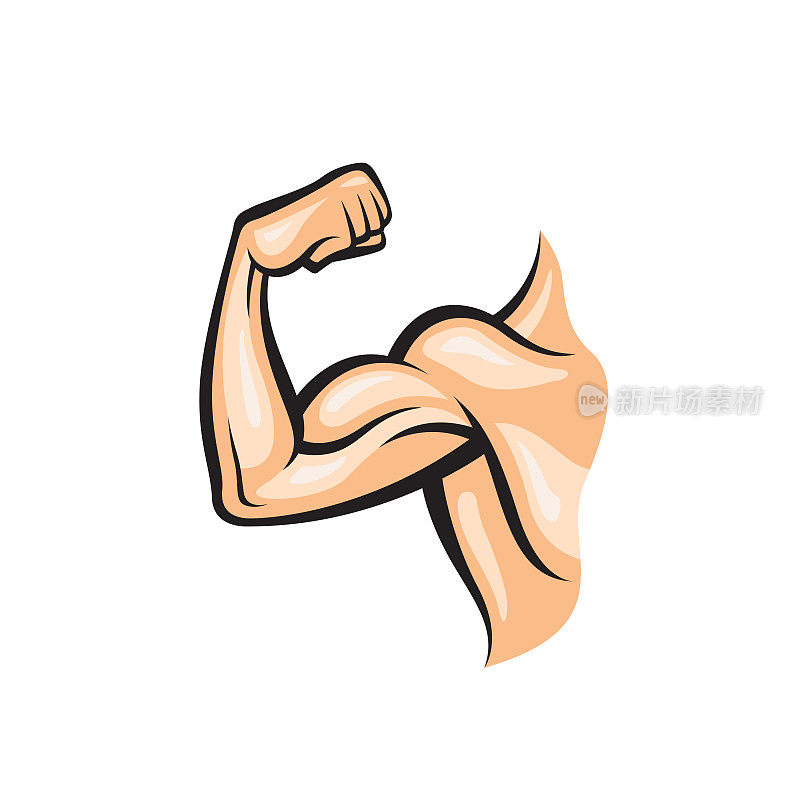 强大的肌肉发达的手臂
