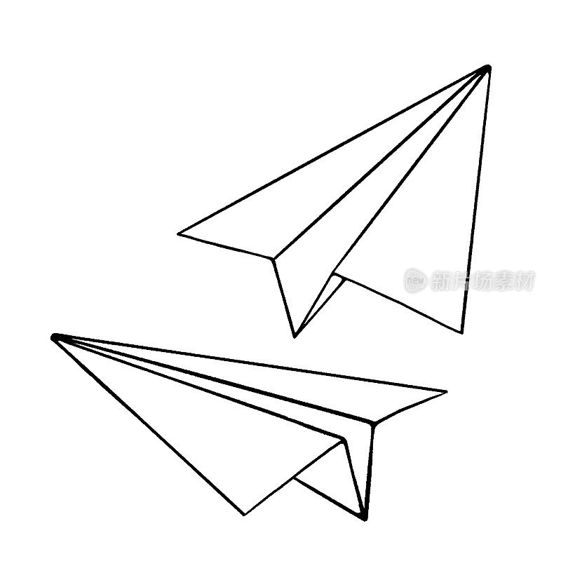 纸飞机画