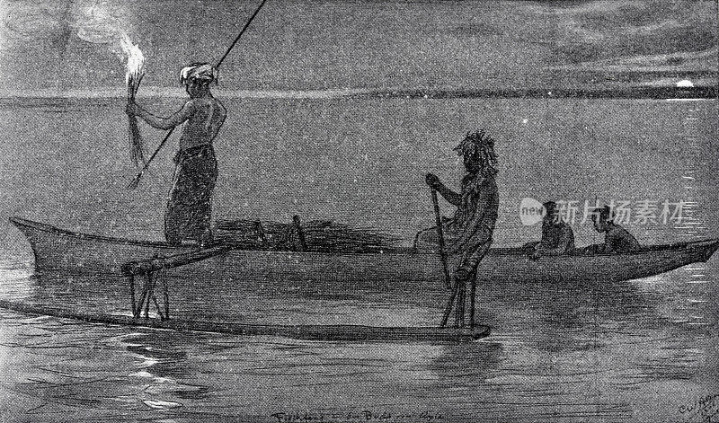 萨摩亚渔民的夜晚