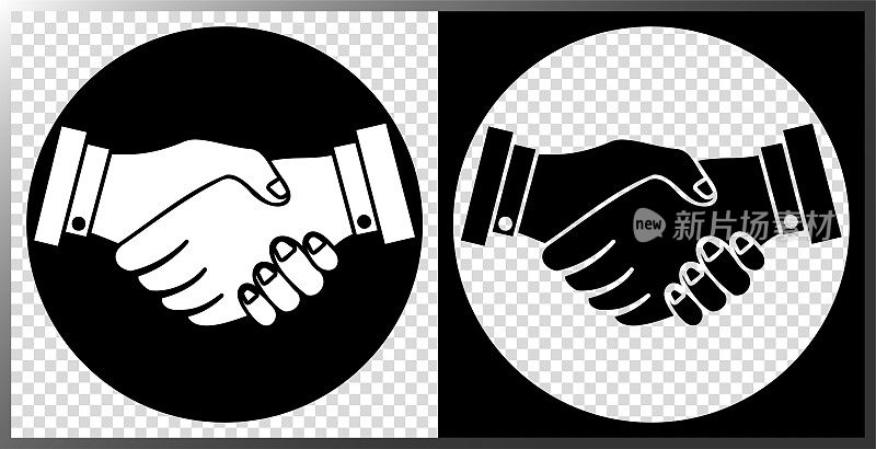 协议图标，互相问候，握手，信任……