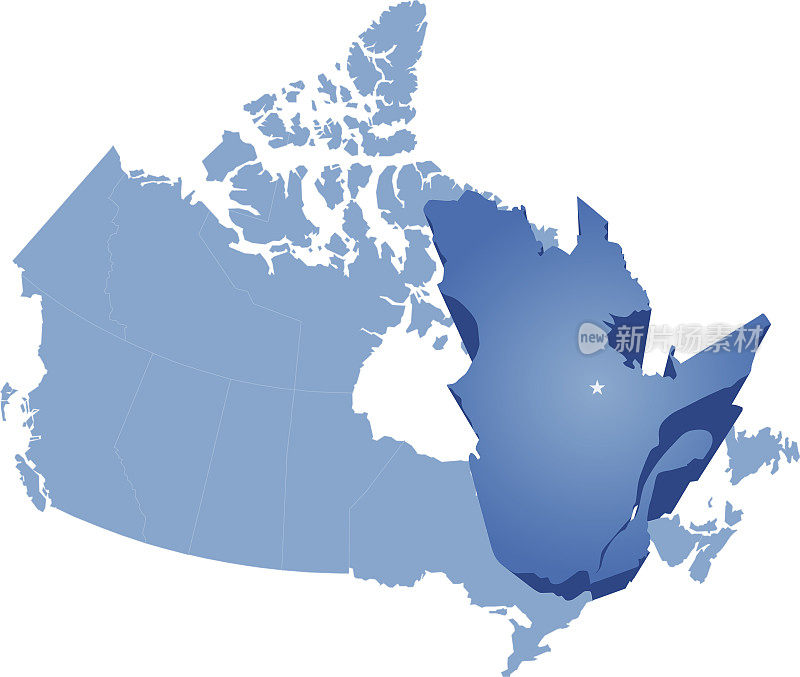 加拿大地图-魁北克省