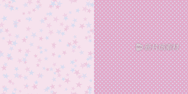 Pattern_Set_Stars_and_Polka_Dot_Pink_Background