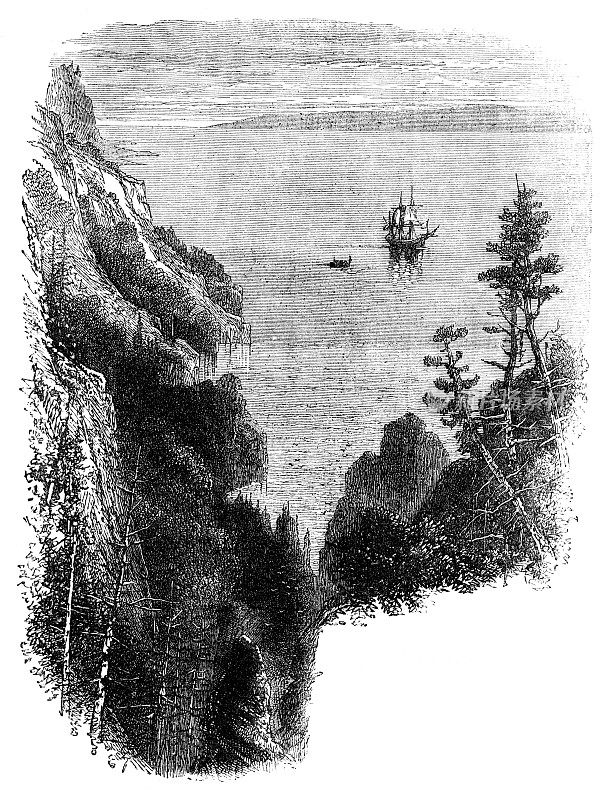美国哈德逊河口，1880年的期刊