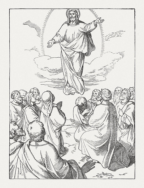 《基督升天》,木刻,1850年出版