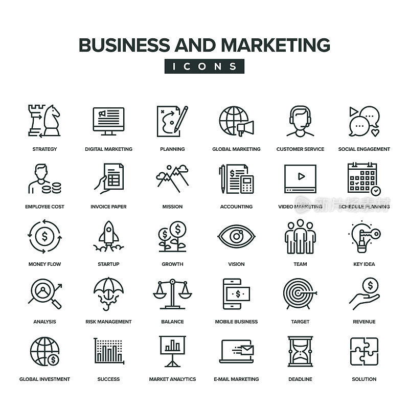 业务和营销线图标设置