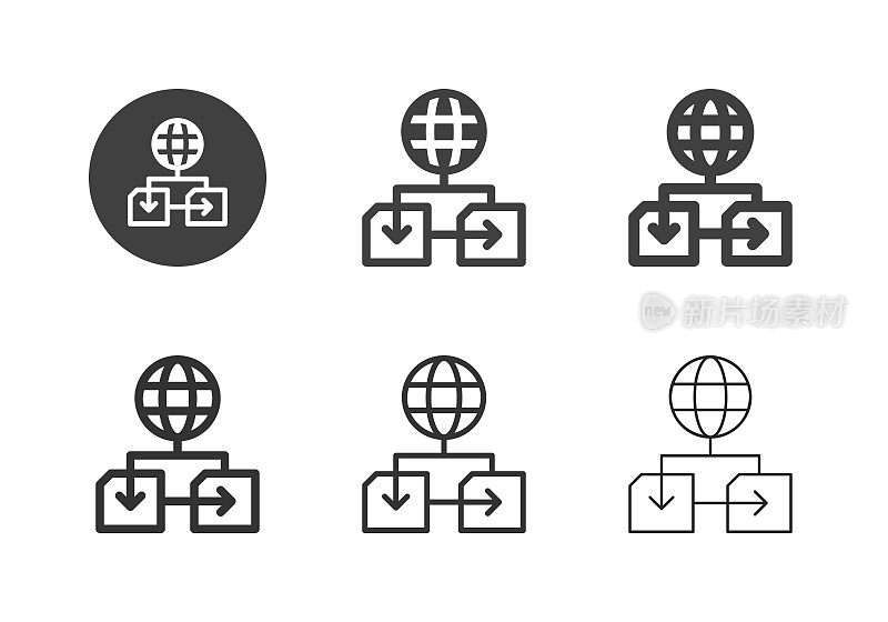 全球网络图标-多系列