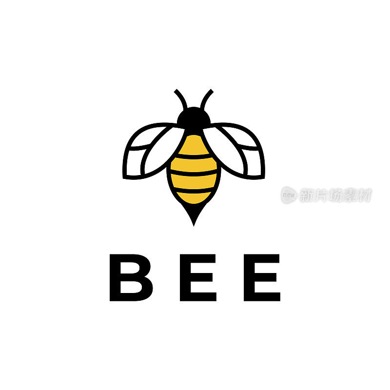 蜜蜂图标符号矢量设计插图