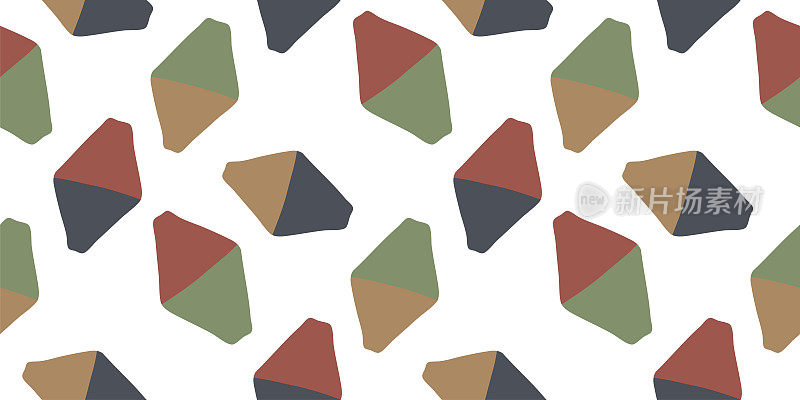 涂鸦六角形的几何形状无缝图案