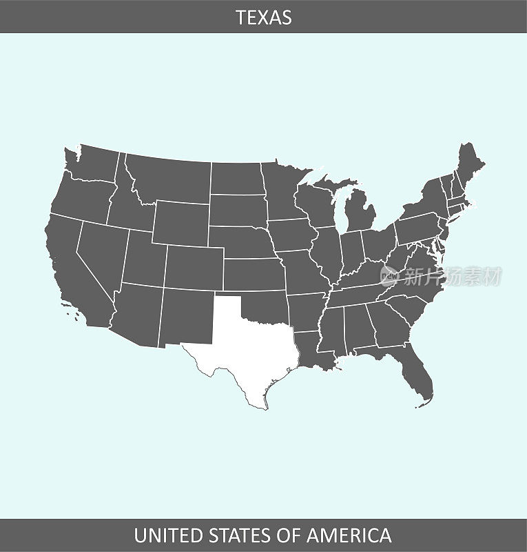 美国德州地图