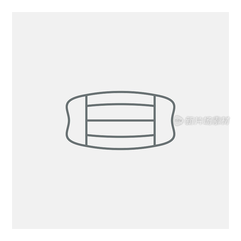 医用口罩矢量图标