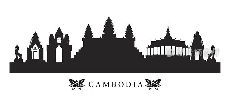 柬埔寨地标轮廓