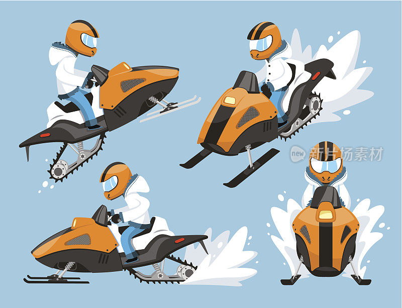 冬季滑雪喷气机运动组