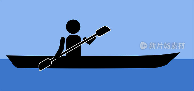 水上皮划艇的象形图