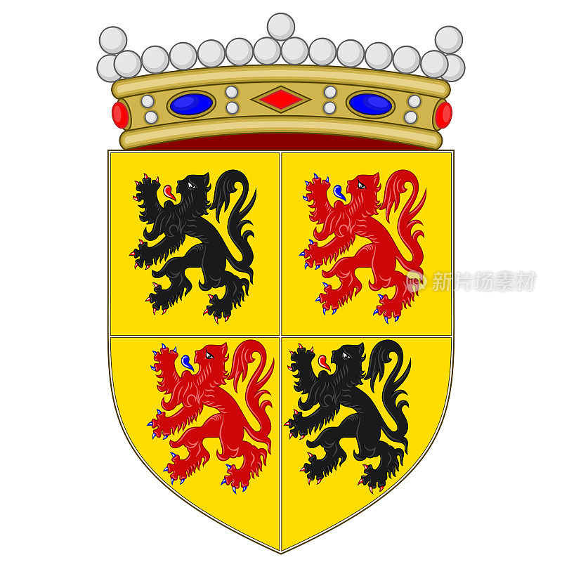 比利时埃诺县的盾徽