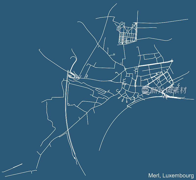 卢森堡市默尔区街道地图