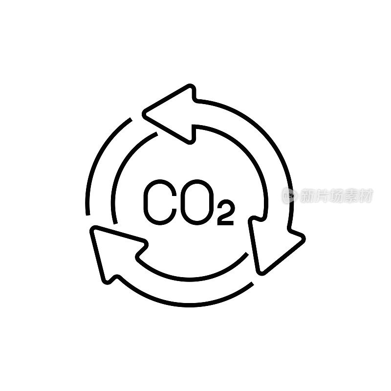 碳循环线图标