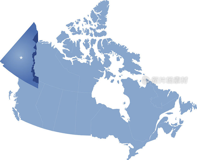 加拿大地图-育空地区
