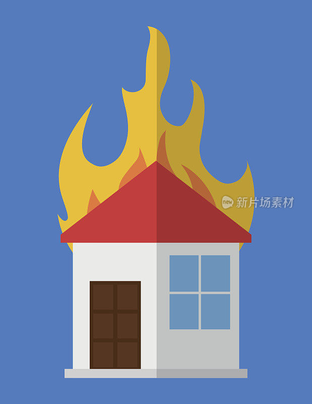 房子着火了图标形象