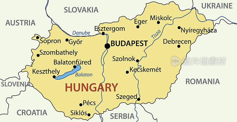 匈牙利-矢量地图